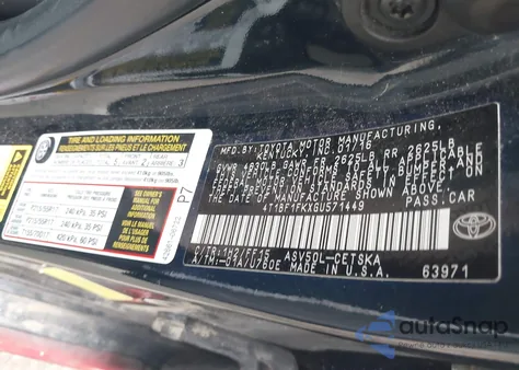 2016 Toyota Camry Se z USA, uszkodzony, nr VIN 4T1BF1FKXGU571449